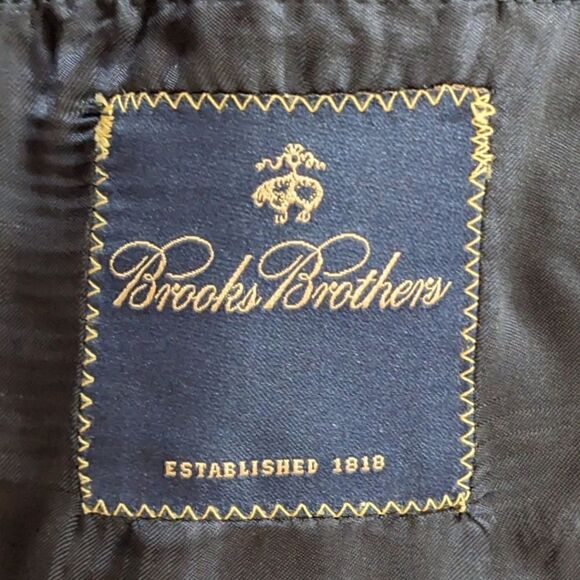 Brooks Brothers Mens Navy Silk/Linen/Wool Blend Two Button Blazer - Picture 7 of 8
